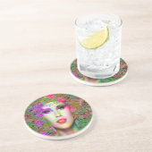 Dessous De Verre En Grès Fleurs dans vos cheveux (Côté)