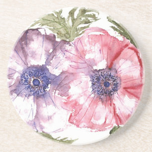 Dessous De Verre En Grès Fleurs d'aquarelle