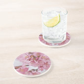 Dessous De Verre En Grès Fleurs de cerisier Sakura rose pâle (Côté)