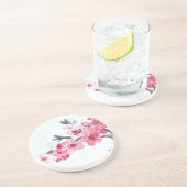 Dessous De Verre En Grès Fleurs de cerisiers roses (Côté)