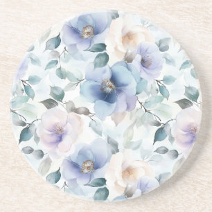 Dessous De Verre En Grès Fleurs de crème de lavande violette