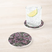 DESSOUS DE VERRE EN GRÈS FLEURS DE DIANTHUS (Côté)
