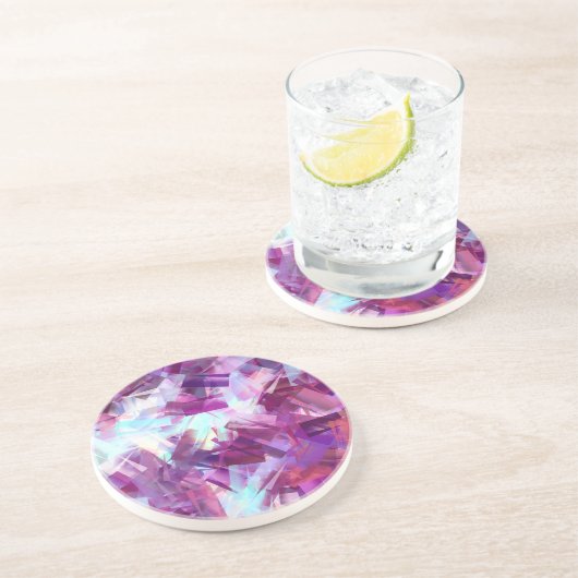 DESSOUS DE VERRE EN GRÈS FLEURS DE LAVENDER (Côté)
