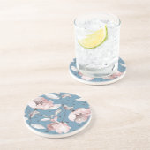 Dessous De Verre En Grès Fleurs de printemps, feuille, design transparent (Côté)