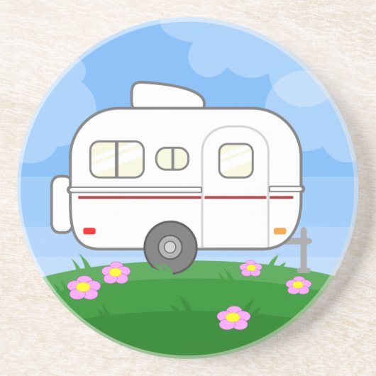 Dessous De Verre En Grès Fleurs de ressort (Devant)