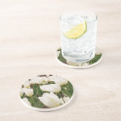 Dessous De Verre En Grès Fleurs de tulipes blanches (Côté)