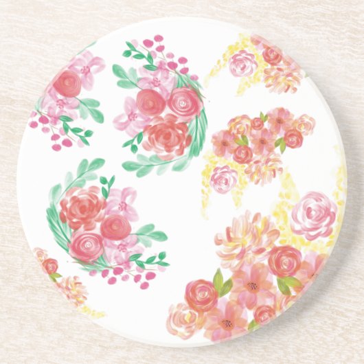 Dessous De Verre En Grès Fleurs d'eau (Devant)