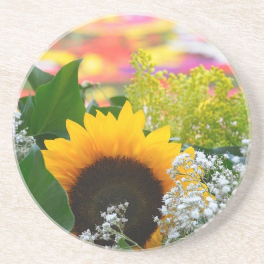 Dessous De Verre En Grès Fleurs d'été (Devant)