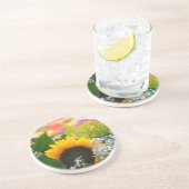 Dessous De Verre En Grès Fleurs d'été (Côté)