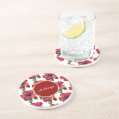 Dessous De Verre En Grès Fleurs d'Hibiscus Rouge Tropical (Côté)