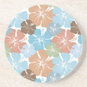 Dessous De Verre En Grès Fleurs d'Hibiscus Tropical Hawaïen (Devant)