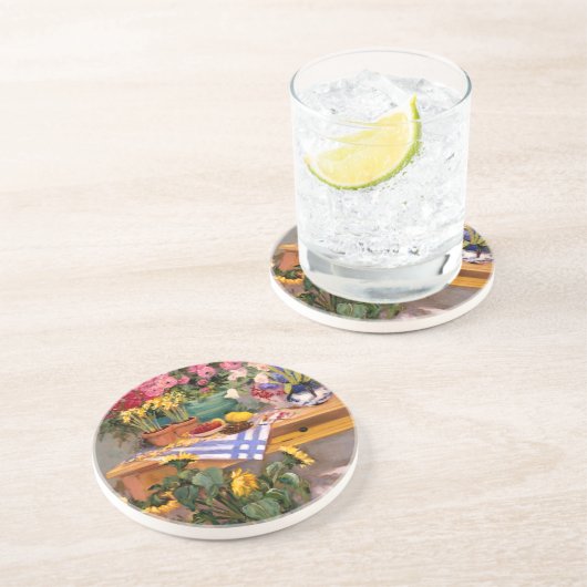 Dessous De Verre En Grès Fleurs fraîches I (Côté)