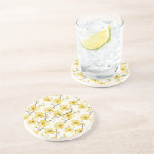 Dessous De Verre En Grès Fleurs jaunes d'or (Côté)
