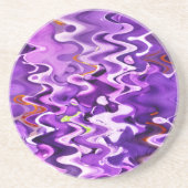 DESSOUS DE VERRE EN GRÈS FLEURS PURPLES (Devant)