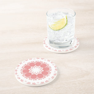 Dessous De Verre En Grès Fleurs roses