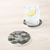 Dessous De Verre En Grès Fleurs sauvages blancs (Côté)