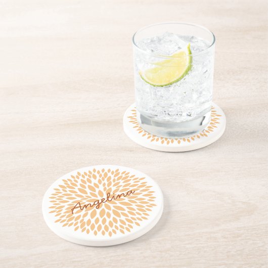 Dessous De Verre En Grès Fleurs simples (Côté)