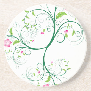 Dessous De Verre En Grès Fleurs tourbillonnant