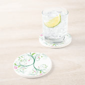 Dessous De Verre En Grès Fleurs tourbillonnant (Côté)