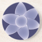 Dessous De Verre En Grès Fleurs violettes (Devant)