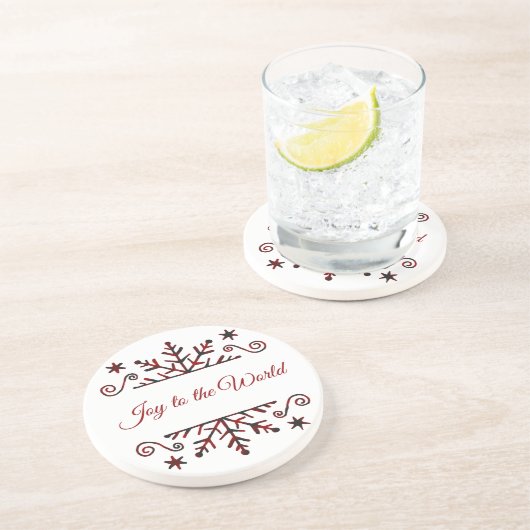 Dessous De Verre En Grès Flocon à carreaux  (Côté)