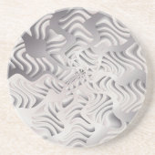 Dessous De Verre En Grès flocon d'argent (Devant)