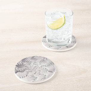 Dessous De Verre En Grès flocon d'argent