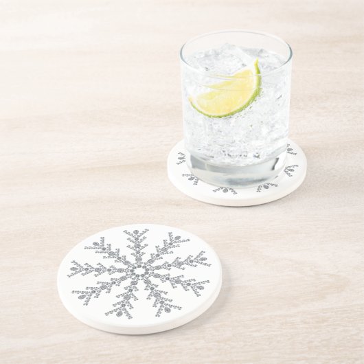 Dessous De Verre En Grès Flocon de neige de glace (Côté)