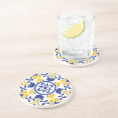 Dessous De Verre En Grès Floraison méditerranéenne (Côté)