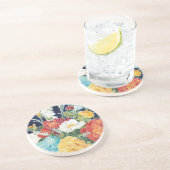 Dessous De Verre En Grès Floral de minuit I (Côté)