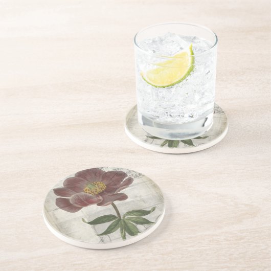 Dessous De Verre En Grès Floral français I (Côté)