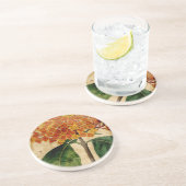 Dessous De Verre En Grès Floral I (Côté)