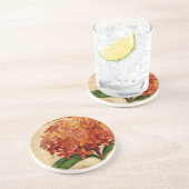 Dessous De Verre En Grès Floral III (Côté)