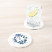 Dessous de verre en grès floral papillon (Côté)