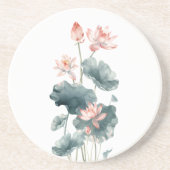 Dessous De Verre En Grès floral peinture botanique (Devant)