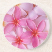 Dessous De Verre En Grès Floral rose doux (Devant)