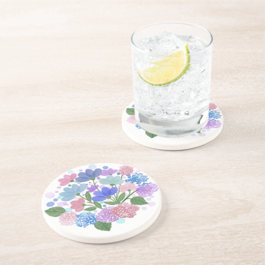 Dessous De Verre En Grès Flore d'aquarelle printanière (Côté)