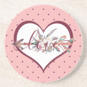 Dessous De Verre En Grès Flore valentine (Devant)