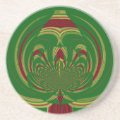 Dessous De Verre En Grès Flore verte (Devant)