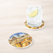 Dessous De Verre En Grès Florence Italie Carré (Côté)