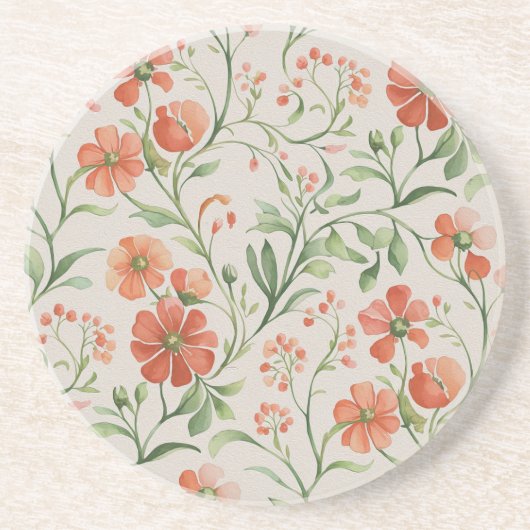 Dessous De Verre En Grès Flores 3 (Devant)