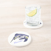Dessous De Verre En Grès Florida bleu marlin boisson coasters (Côté)