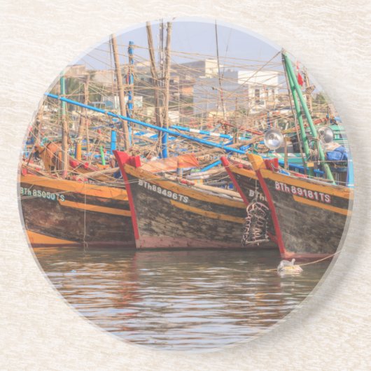 Dessous De Verre En Grès Flotte de pêche (Devant)