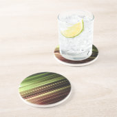 Dessous De Verre En Grès Flou de vitesse vert (Côté)