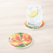 Dessous De Verre En Grès Flourish de jardin (Côté)