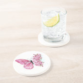 Dessous De Verre En Grès Flower Butterfly (Côté)