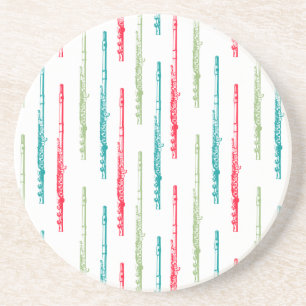 Dessous De Verre En Grès Flûtes multicolores