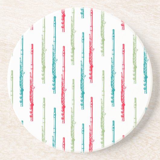 Dessous De Verre En Grès Flûtes multicolores (Devant)