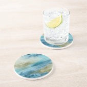 Dessous De Verre En Grès Flux océanique II (Côté)