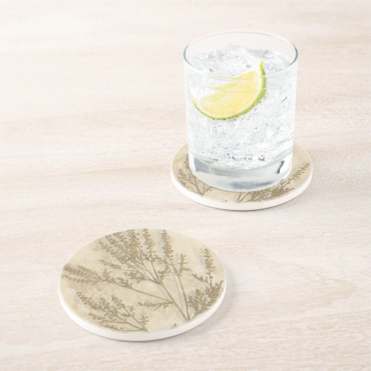 Dessous De Verre En Grès Foliage doré II (Côté)